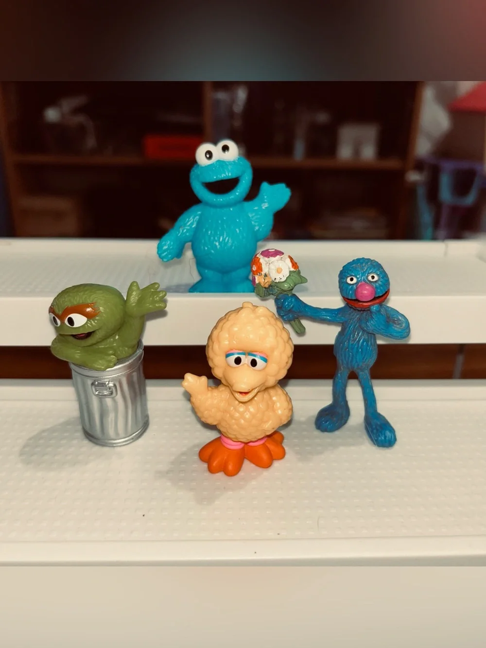 4 Sesame Street Characters Figures Cake Decorating Toppers Oscar Cookie Monster